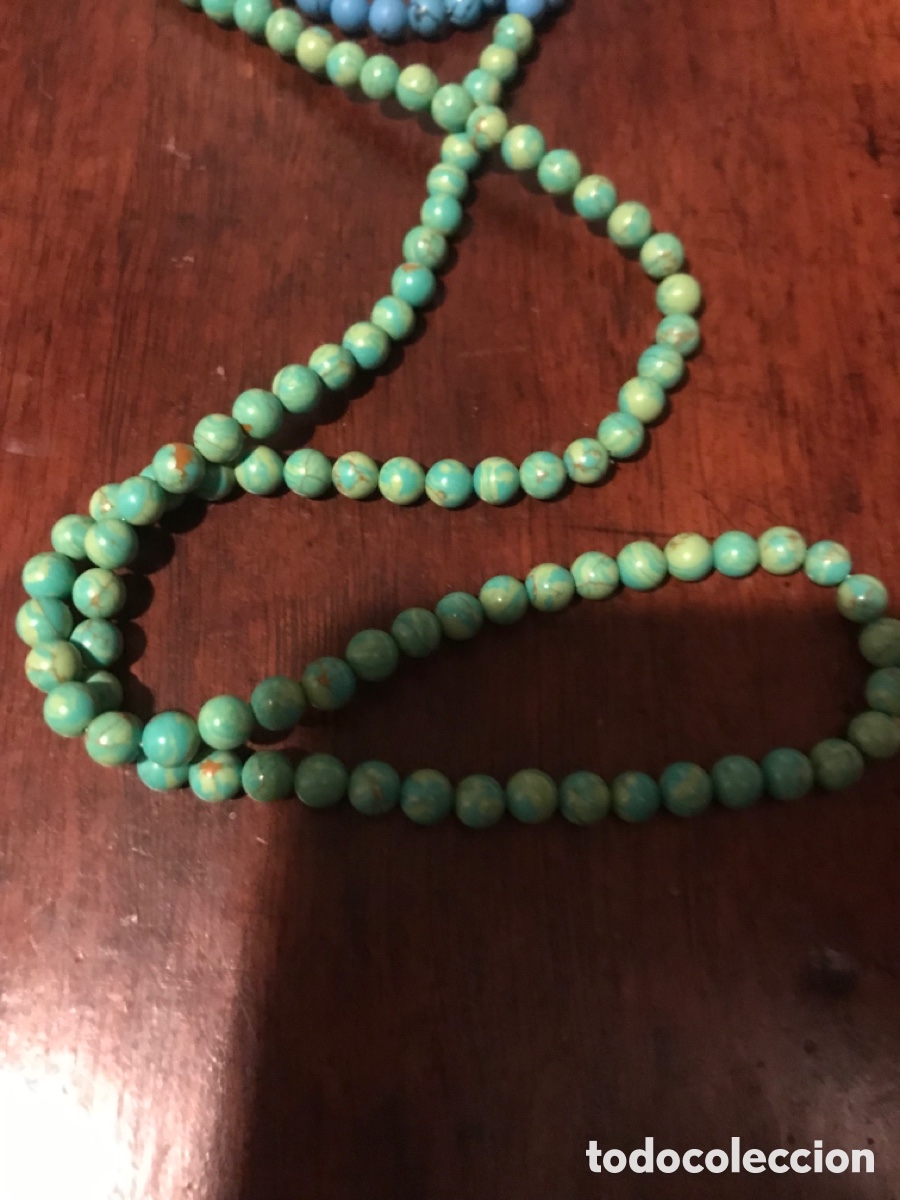 Joyeria: Collar de turquesas de 1,40 cm largo abierto - Foto 5