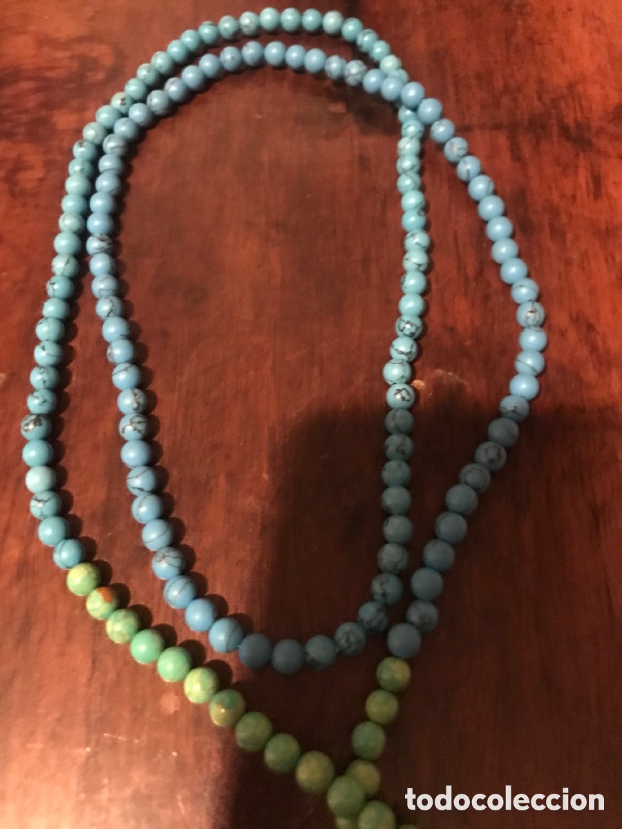 Joyeria: Collar de turquesas de 1,40 cm largo abierto - Foto 6