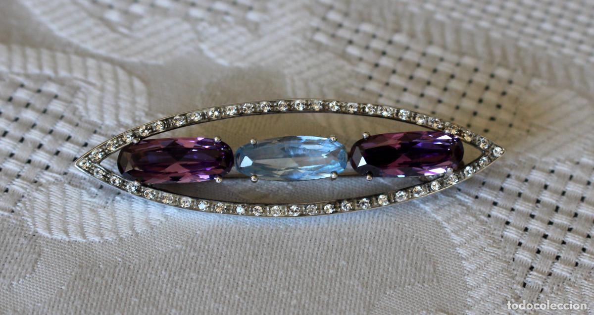 Joyeria: Broche de plata y cristales Svarovsky - Foto 1