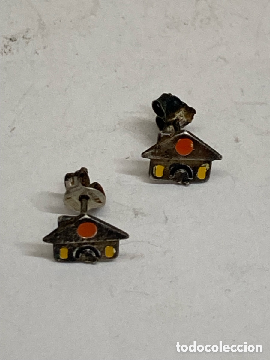 Joyeria: Pendientes de plata esmaltado P117
