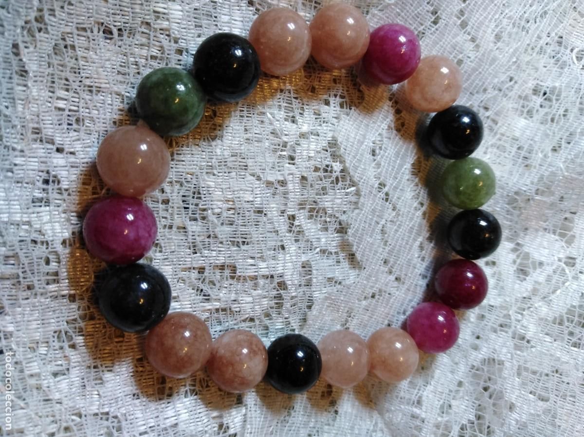 Joyeria: ORIGINAL PULSERA DE TURMALINAS ARCO&Iacute;RIS NATURALES (SIN USAR) - Foto 1
