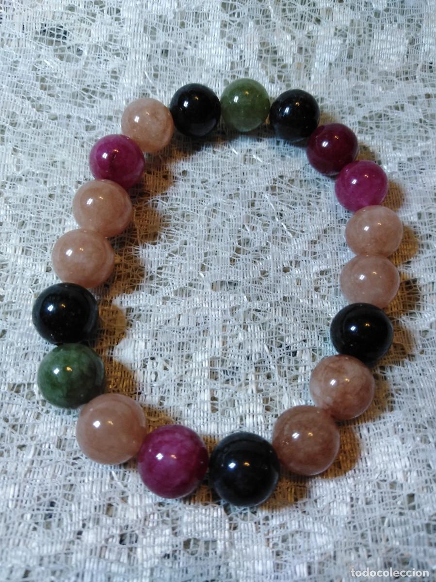 Joyeria: ORIGINAL PULSERA DE TURMALINAS ARCO&Iacute;RIS NATURALES (SIN USAR) - Foto 2