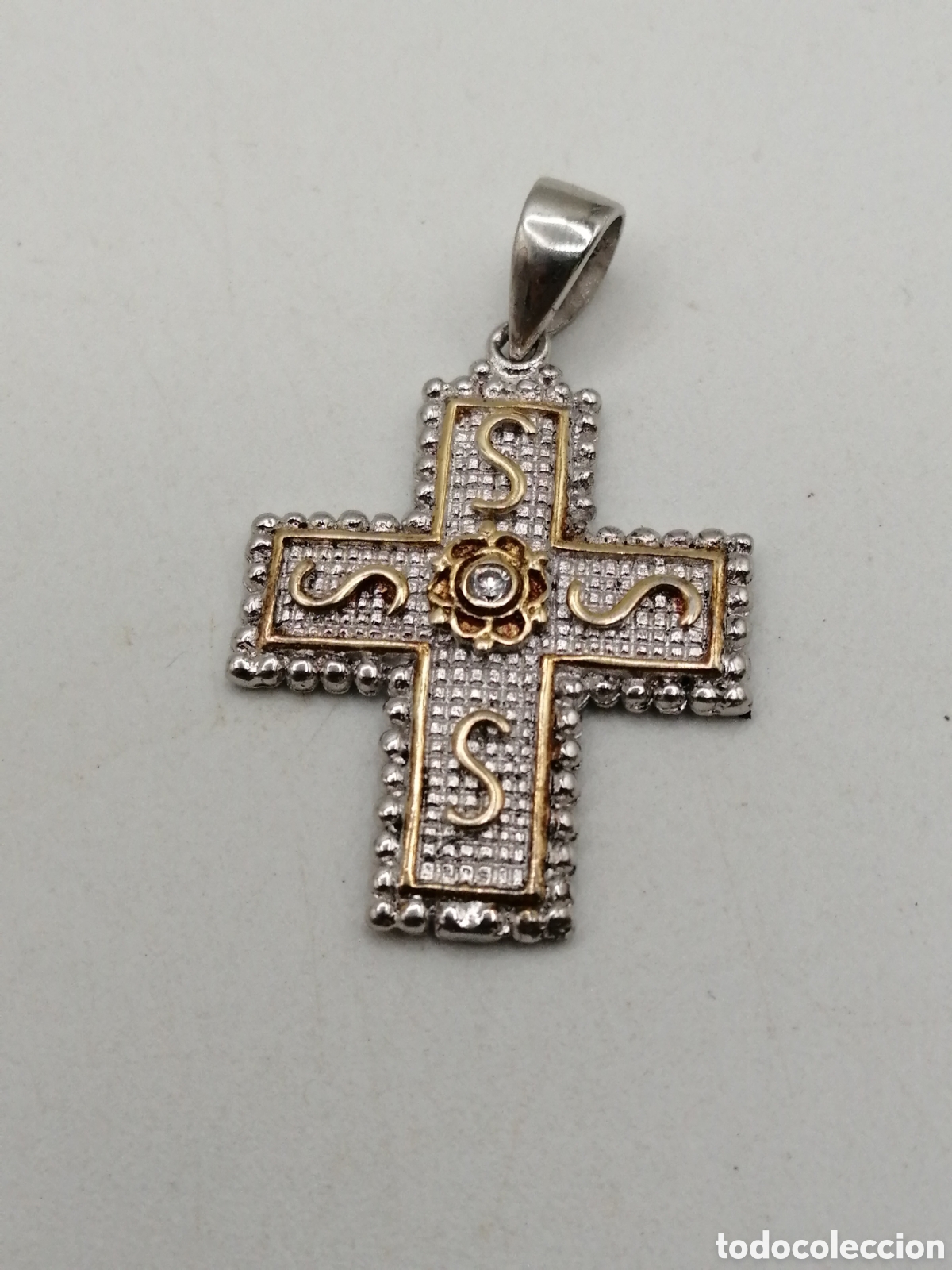 Joyeria: Cruz colgante plata 925mls - Foto 1