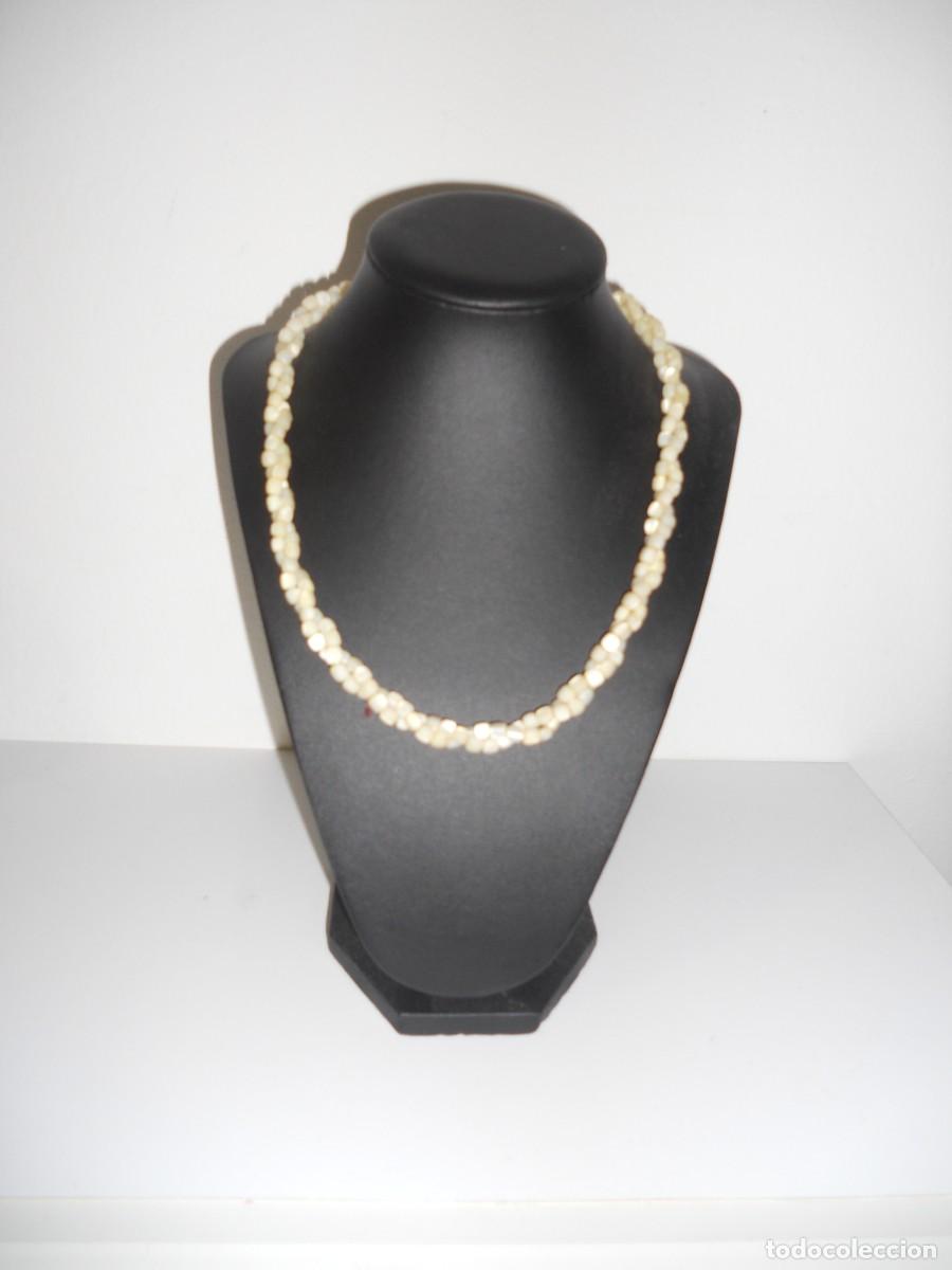 Joyeria: ANTIGUO COLLAR DE PEDRITAS NACARADAS - Foto 2