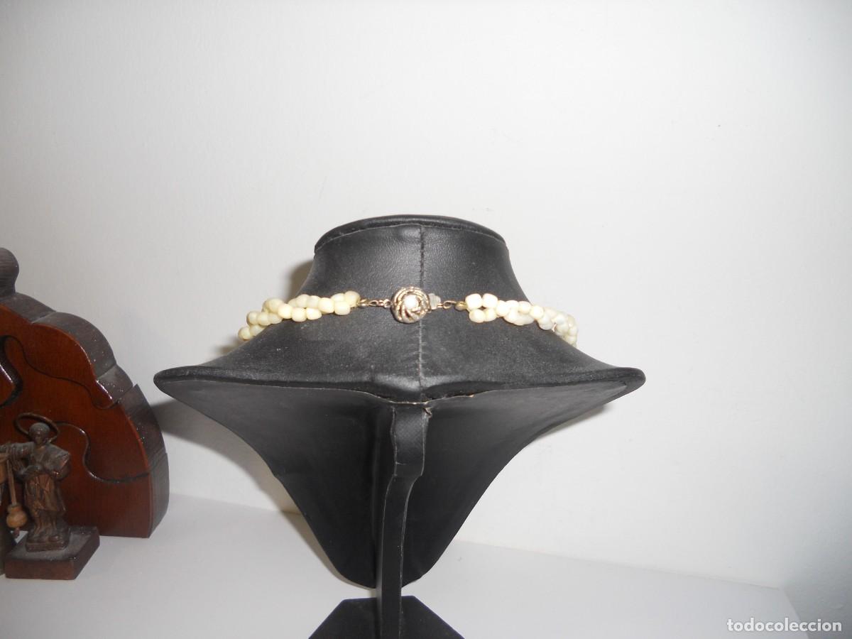 Joyeria: ANTIGUO COLLAR DE PEDRITAS NACARADAS - Foto 3