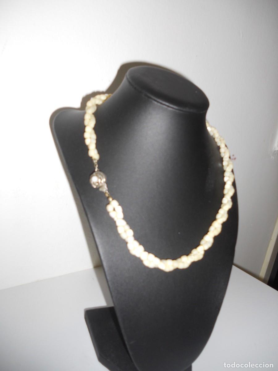 Joyeria: ANTIGUO COLLAR DE PEDRITAS NACARADAS - Foto 4