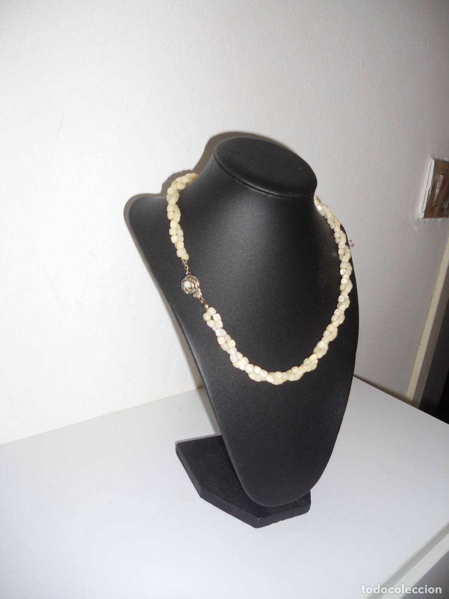 Joyeria: ANTIGUO COLLAR DE PEDRITAS NACARADAS - Foto 5