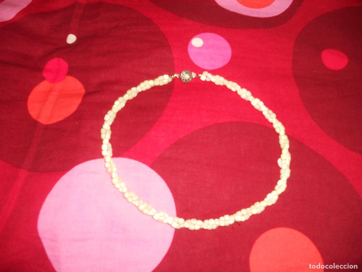 Joyeria: ANTIGUO COLLAR DE PEDRITAS NACARADAS - Foto 6
