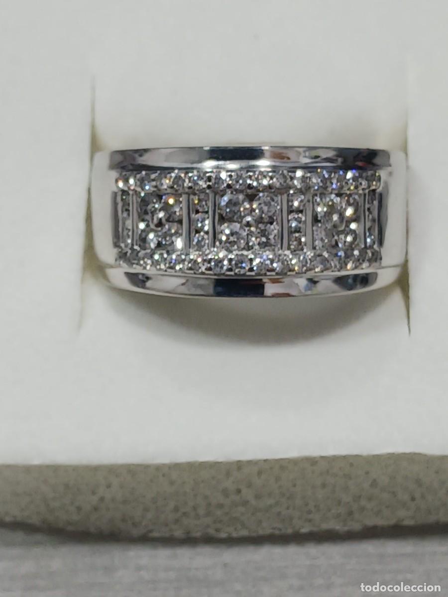 Joyeria: anillo oro blanco 18 kts con diamantes - Foto 1