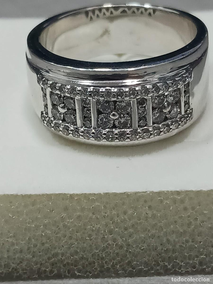 Joyeria: anillo oro blanco 18 kts con diamantes - Foto 2