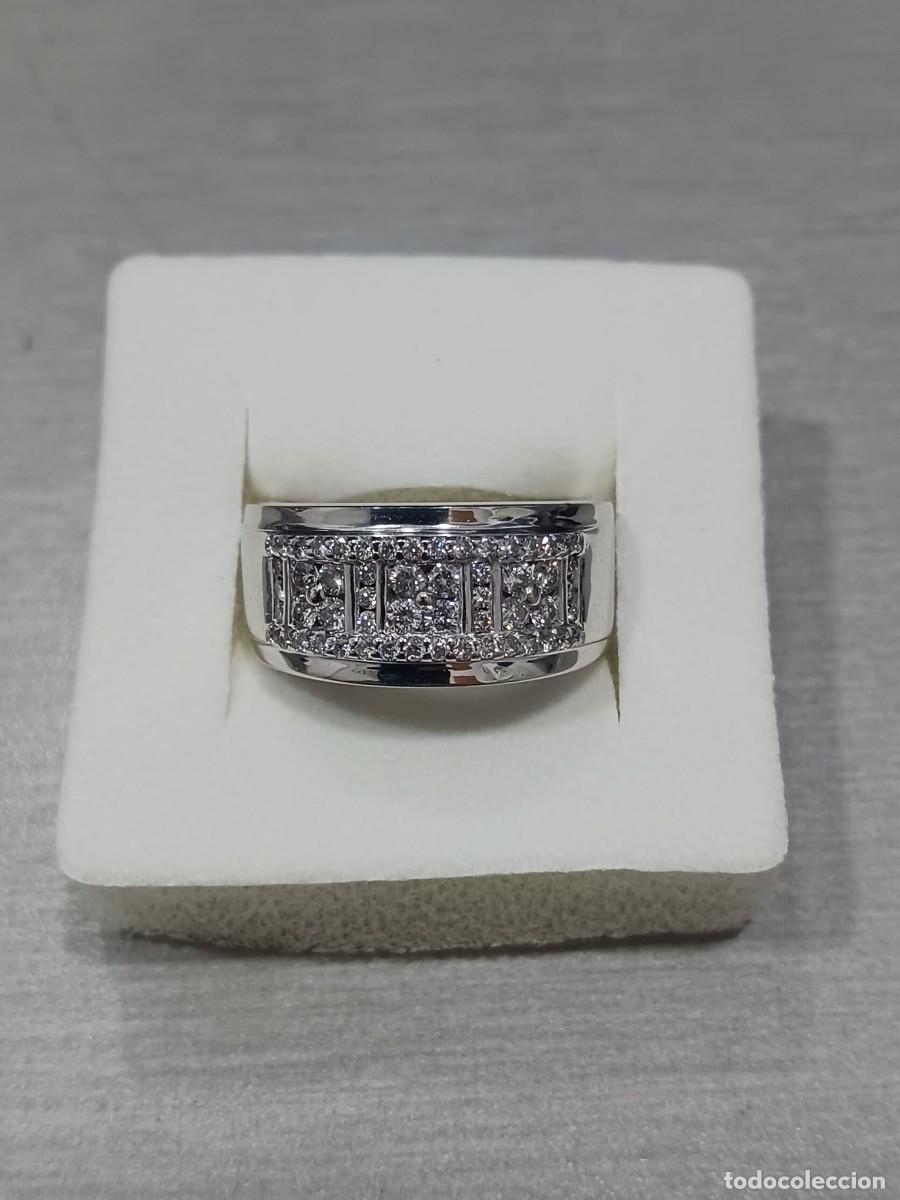 Joyeria: anillo oro blanco 18 kts con diamantes - Foto 3