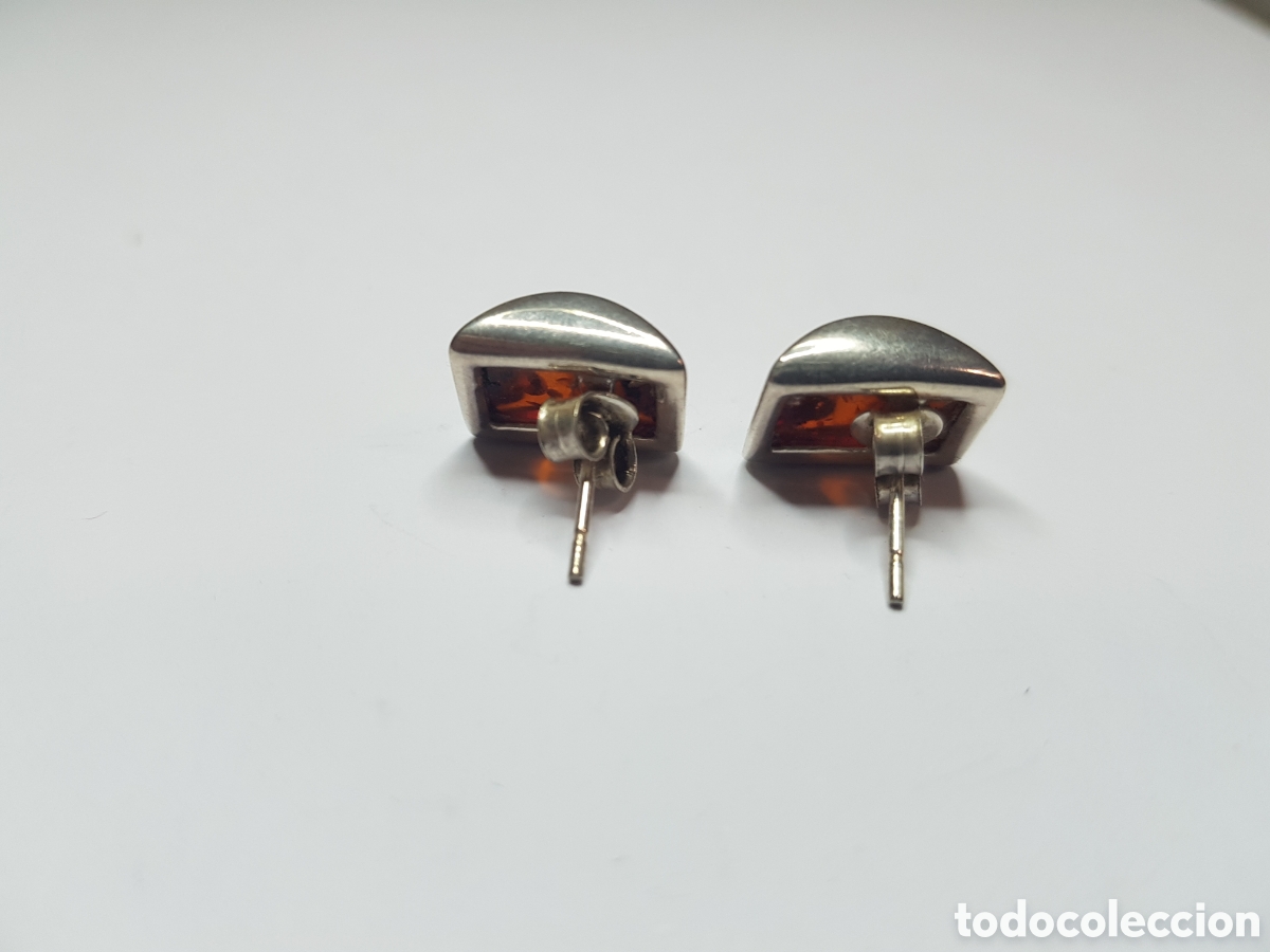 Joyeria: #757 Pendientes con piedra plata de ley 925 1,2cm - Foto 2