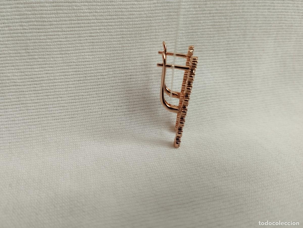 Joyeria: Espectaculares pendientes con micro pave ba&ntilde;ado en oro rosa - Foto 4