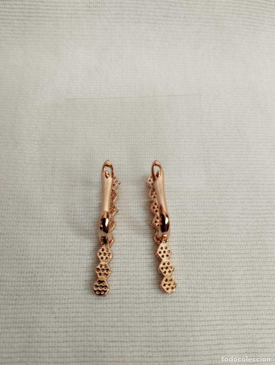 Joyeria: Espectaculares pendientes con micro pave ba&ntilde;ado en oro rosa - Foto 5