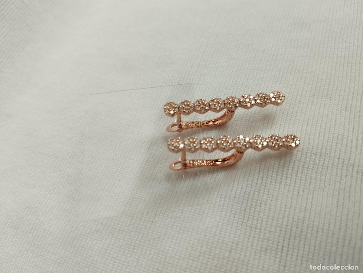 Joyeria: Espectaculares pendientes con micro pave ba&ntilde;ado en oro rosa - Foto 6