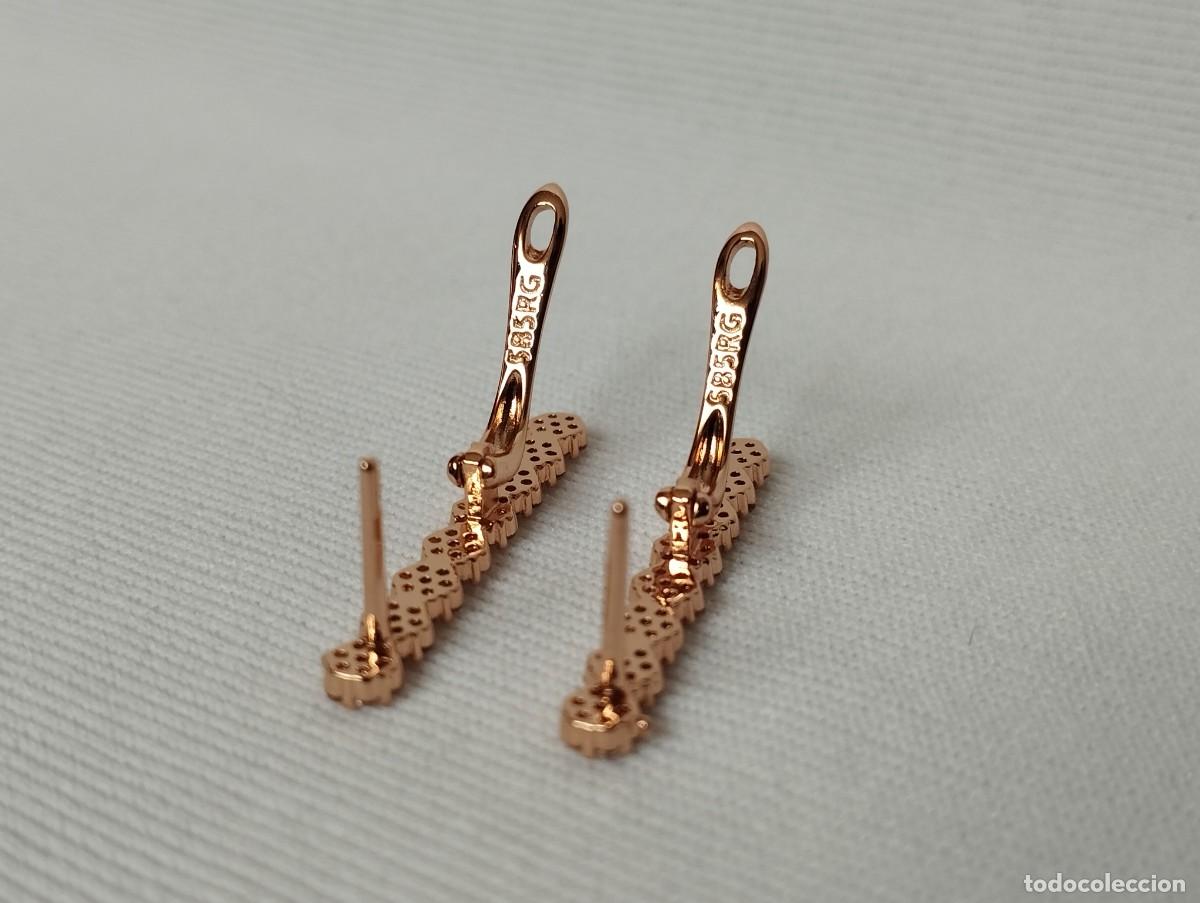 Joyeria: Espectaculares pendientes con micro pave ba&ntilde;ado en oro rosa - Foto 9