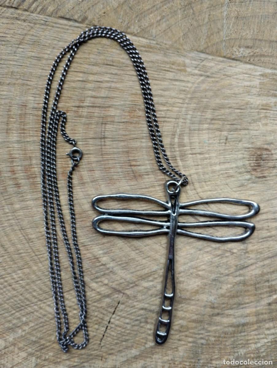 Joyeria: Colgante plateado con forma de lib&eacute;lula y con cadena - Foto 1