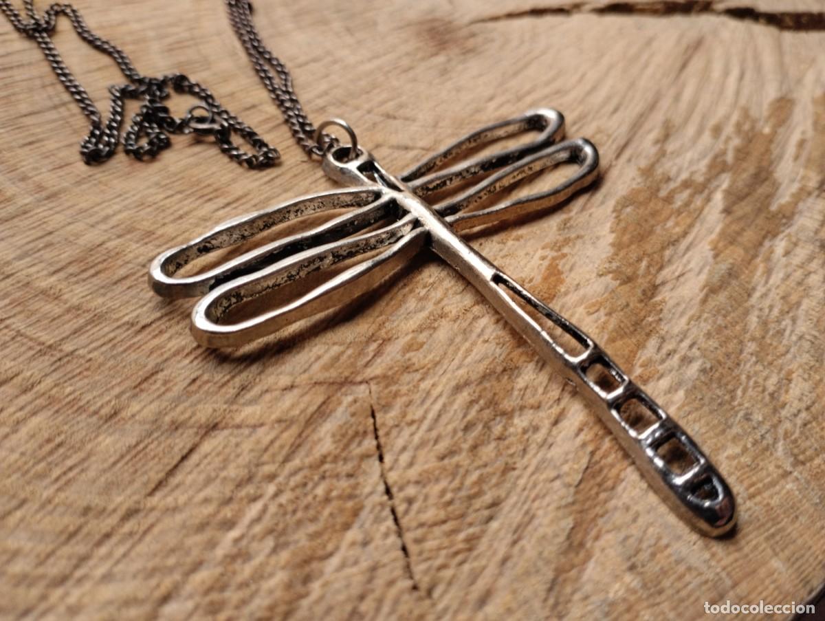 Joyeria: Colgante plateado con forma de lib&eacute;lula y con cadena - Foto 4