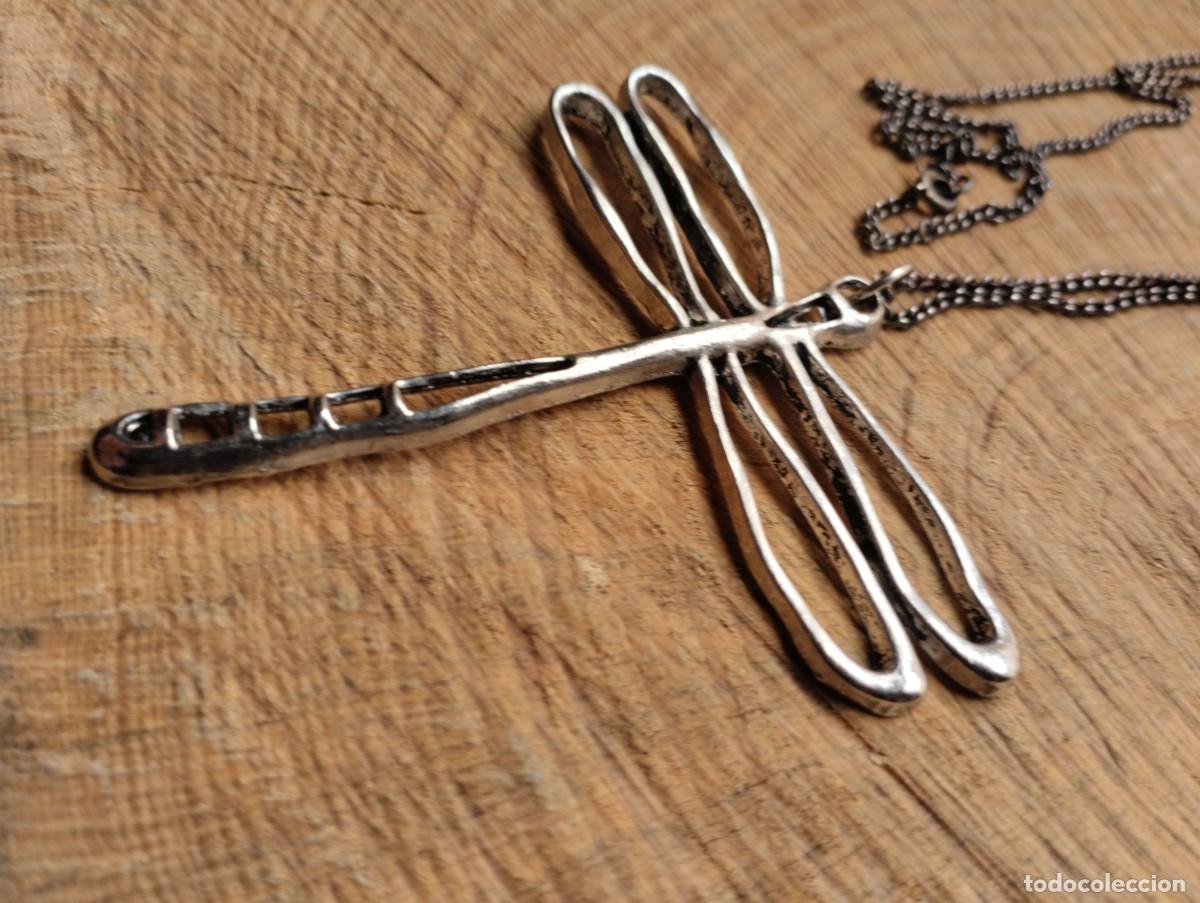 Joyeria: Colgante plateado con forma de lib&eacute;lula y con cadena - Foto 5
