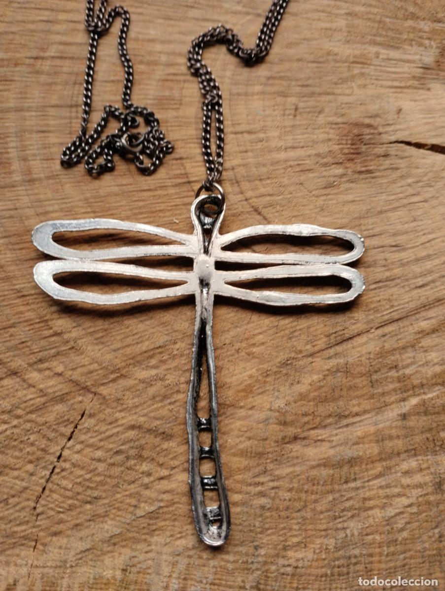 Joyeria: Colgante plateado con forma de lib&eacute;lula y con cadena - Foto 6
