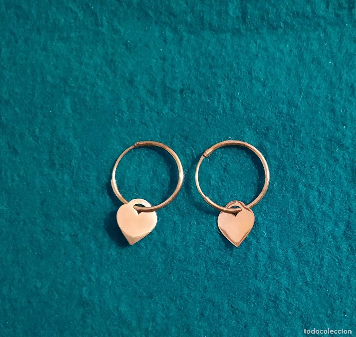 Joyeria: Pendientes, coraz&oacute;n oro ley, nuevos. - Foto 3