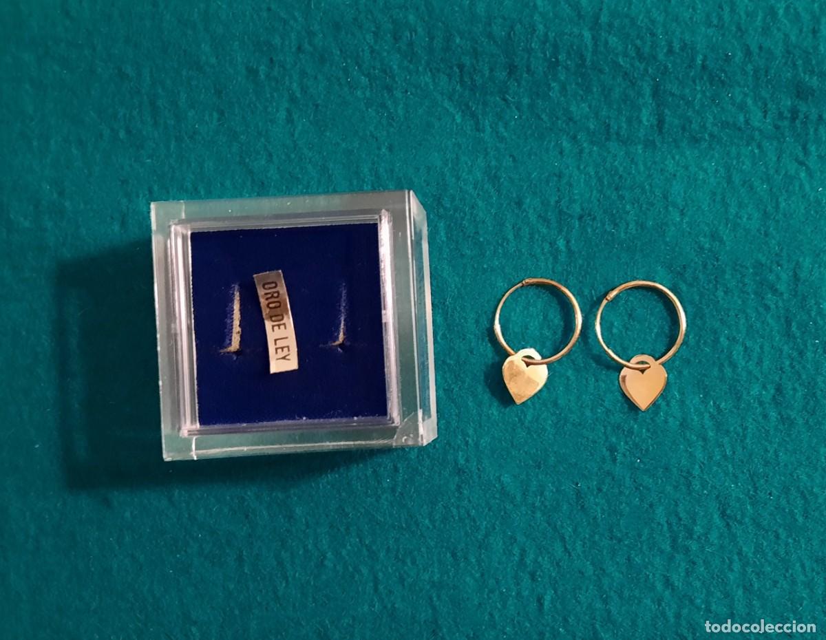 Joyeria: Pendientes, coraz&oacute;n oro ley, nuevos. - Foto 2