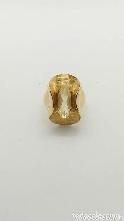 Joyeria: Anillo oro 18kts. topacio 9.-grms. - Foto 1