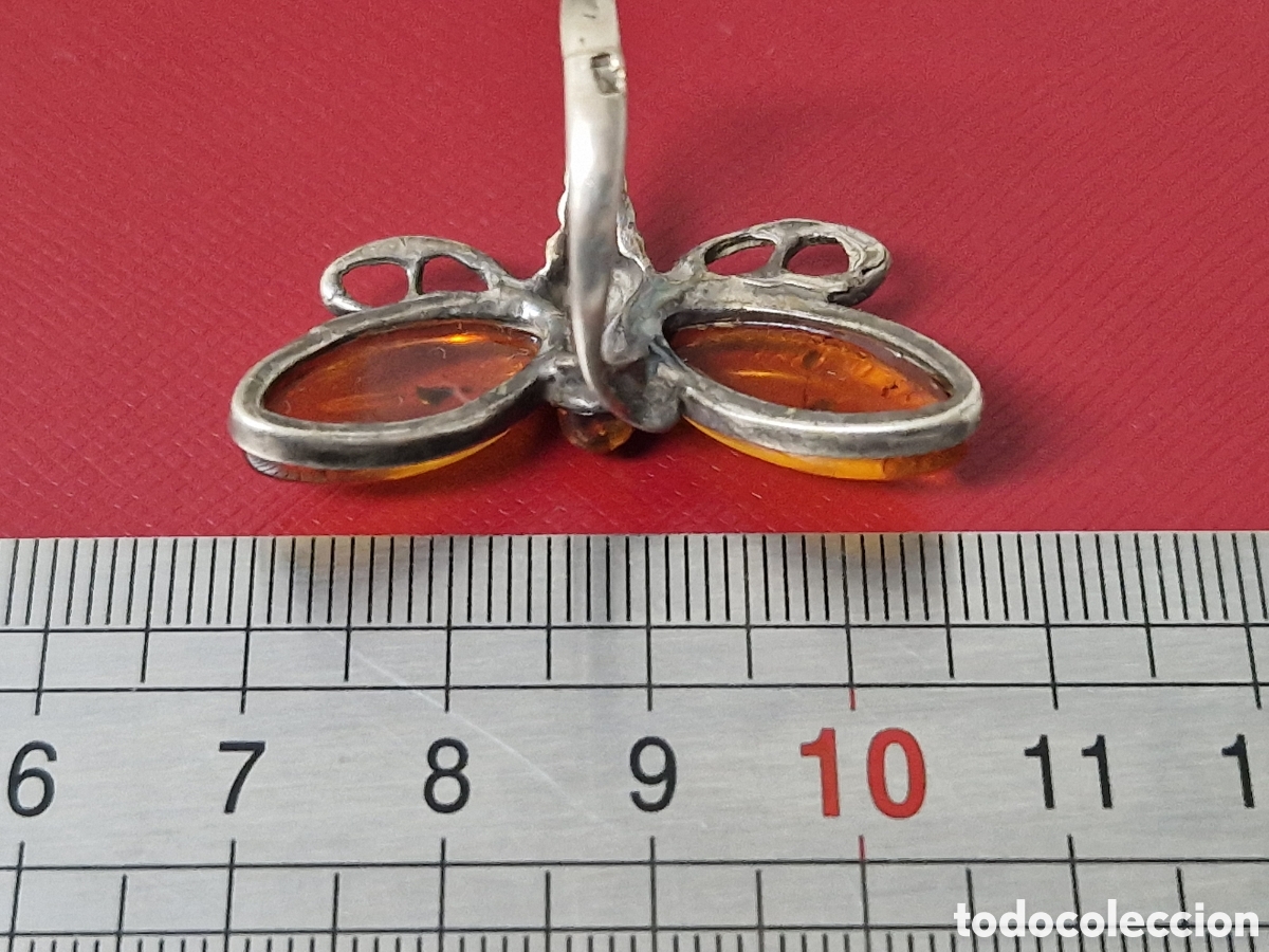 Joyeria: ANILLO DE MARIPOSA PLATA Y AMBAR - Foto 2