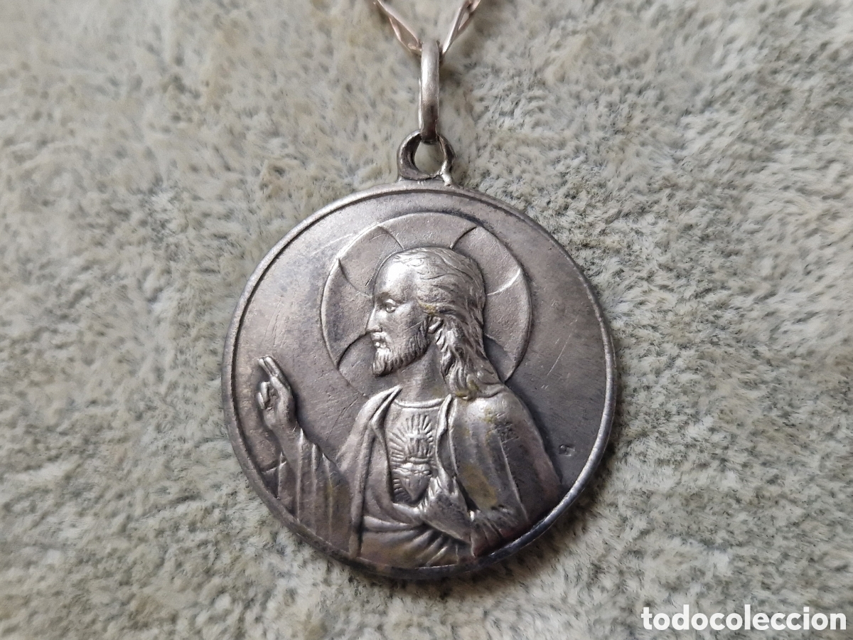 Joyeria: ESCAPULARIO GRANDE EN PLATA DE LEY CON CADENA - Foto 1