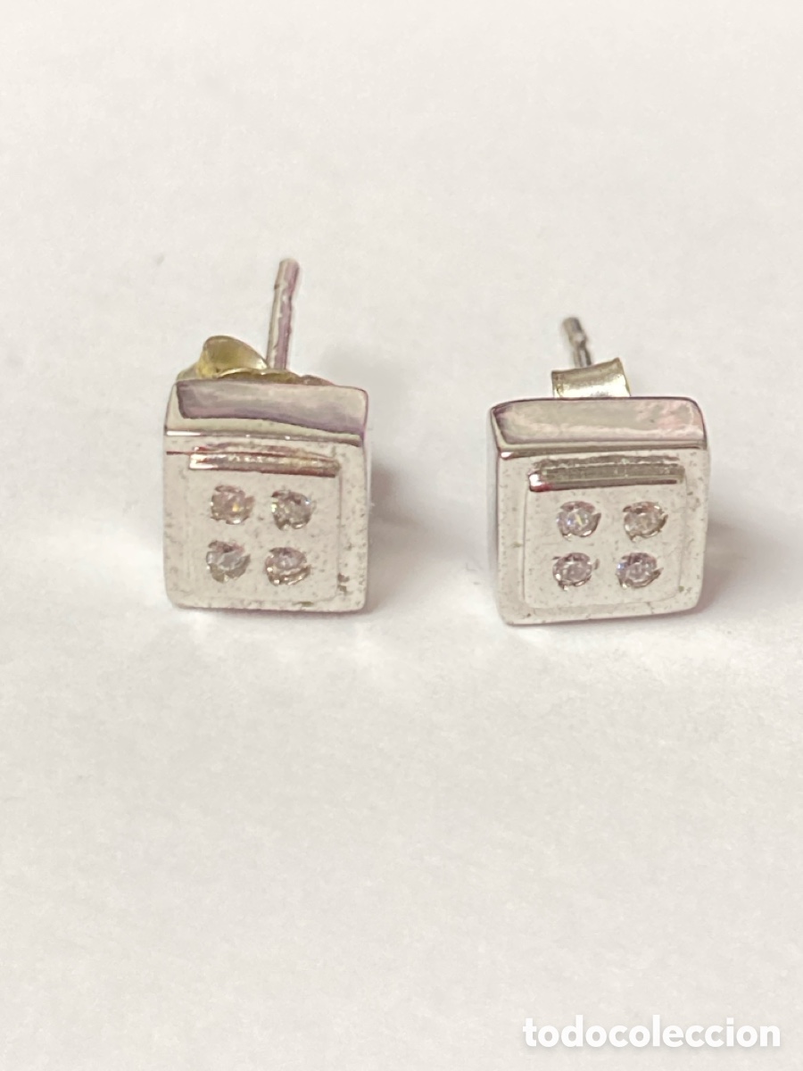 Schmuck: Pendientes de plata y circonita /P71