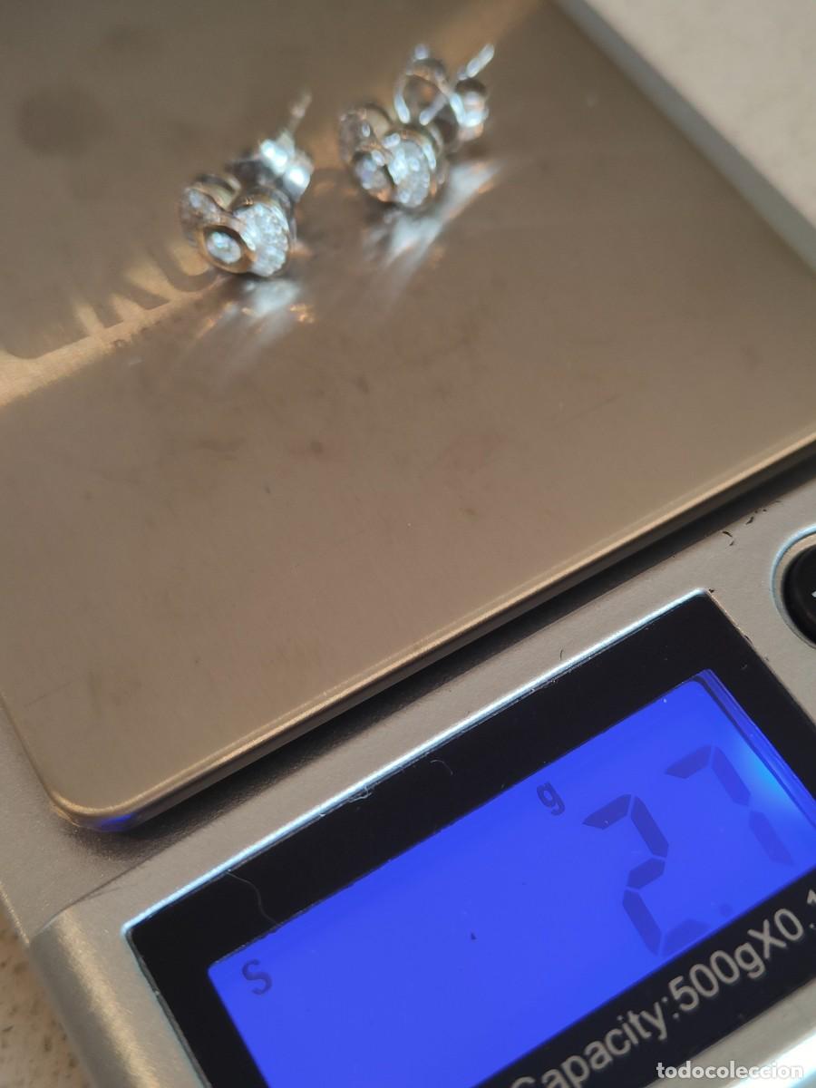 Joyeria: PENDIENTES FLOR ORO BLANCO Y BRILLANTES - Foto 5