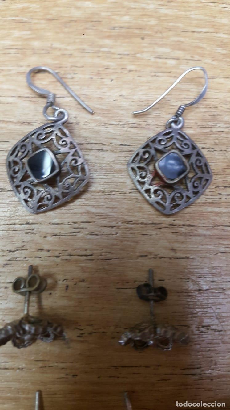 Joyeria: LOTE DE 3 PAREJAS DE AROS-ARETES DE PLATA - Foto 2