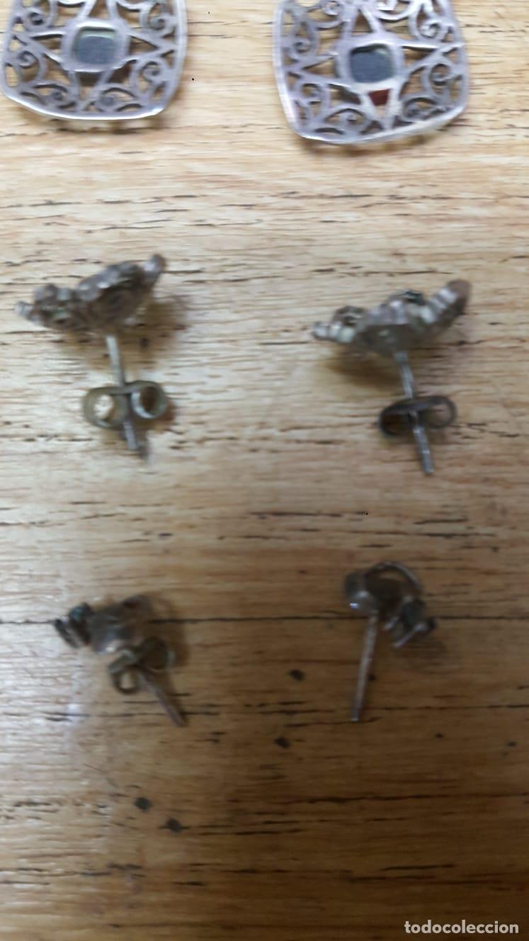 Joyeria: LOTE DE 3 PAREJAS DE AROS-ARETES DE PLATA - Foto 6