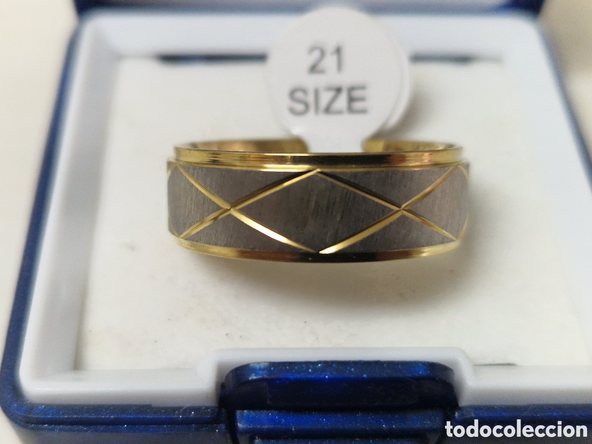 Joyeria: ANILLO DE ACERO Y ORO 18 K NUEVO - Foto 2