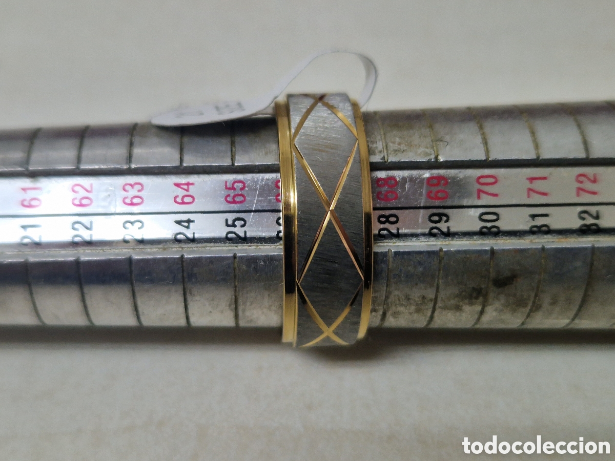Joyeria: ANILLO DE ACERO Y ORO 18 K NUEVO - Foto 3