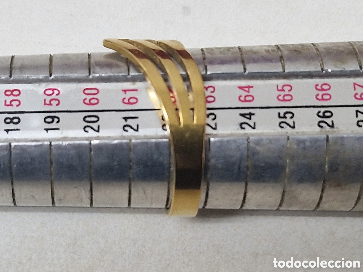 Joyeria: ANILLO ACETO Y BA&Ntilde;O DE ORP 28 K NUEVO - Foto 2