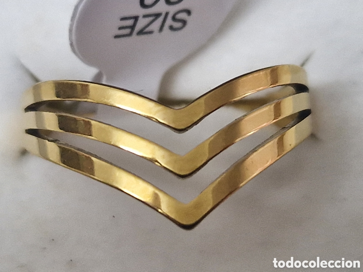 Joyeria: ANILLO ACETO Y BA&Ntilde;O DE ORP 28 K NUEVO - Foto 3