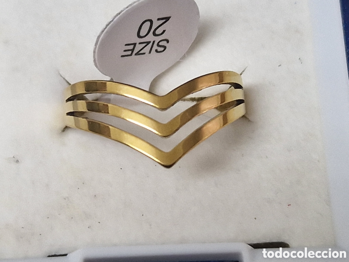 Joyeria: ANILLO ACETO Y BA&Ntilde;O DE ORP 28 K NUEVO - Foto 4