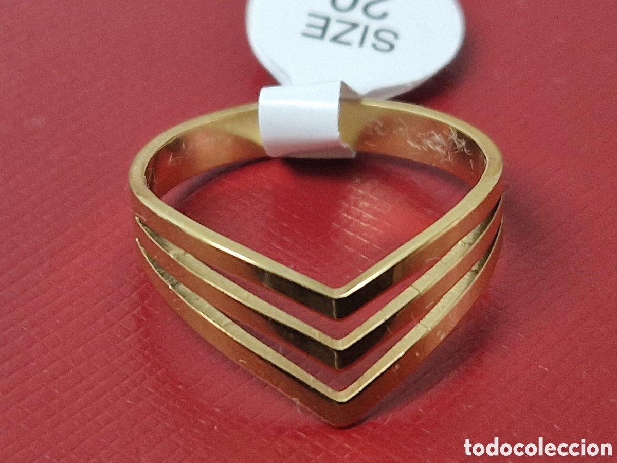 Joyeria: ANILLO ACETO Y BA&Ntilde;O DE ORP 28 K NUEVO - Foto 1