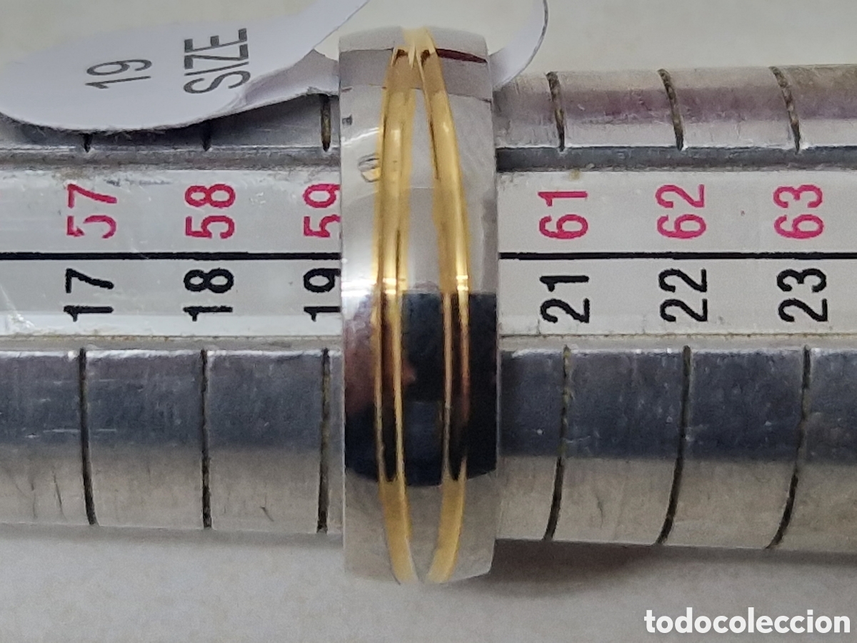 Joyeria: ANILLO DE ACERO Y ORO 18 K NUEVO - Foto 4