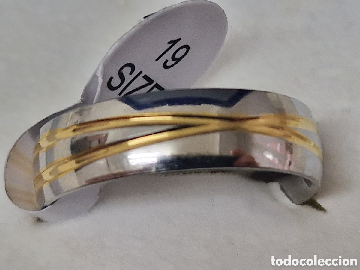 Joyeria: ANILLO DE ACERO Y ORO 18 K NUEVO - Foto 5