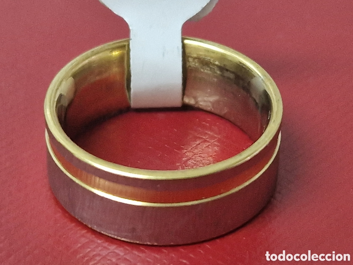 Joyeria: ANILLO DE ACERO Y ORO 18 K NUEVO - Foto 2
