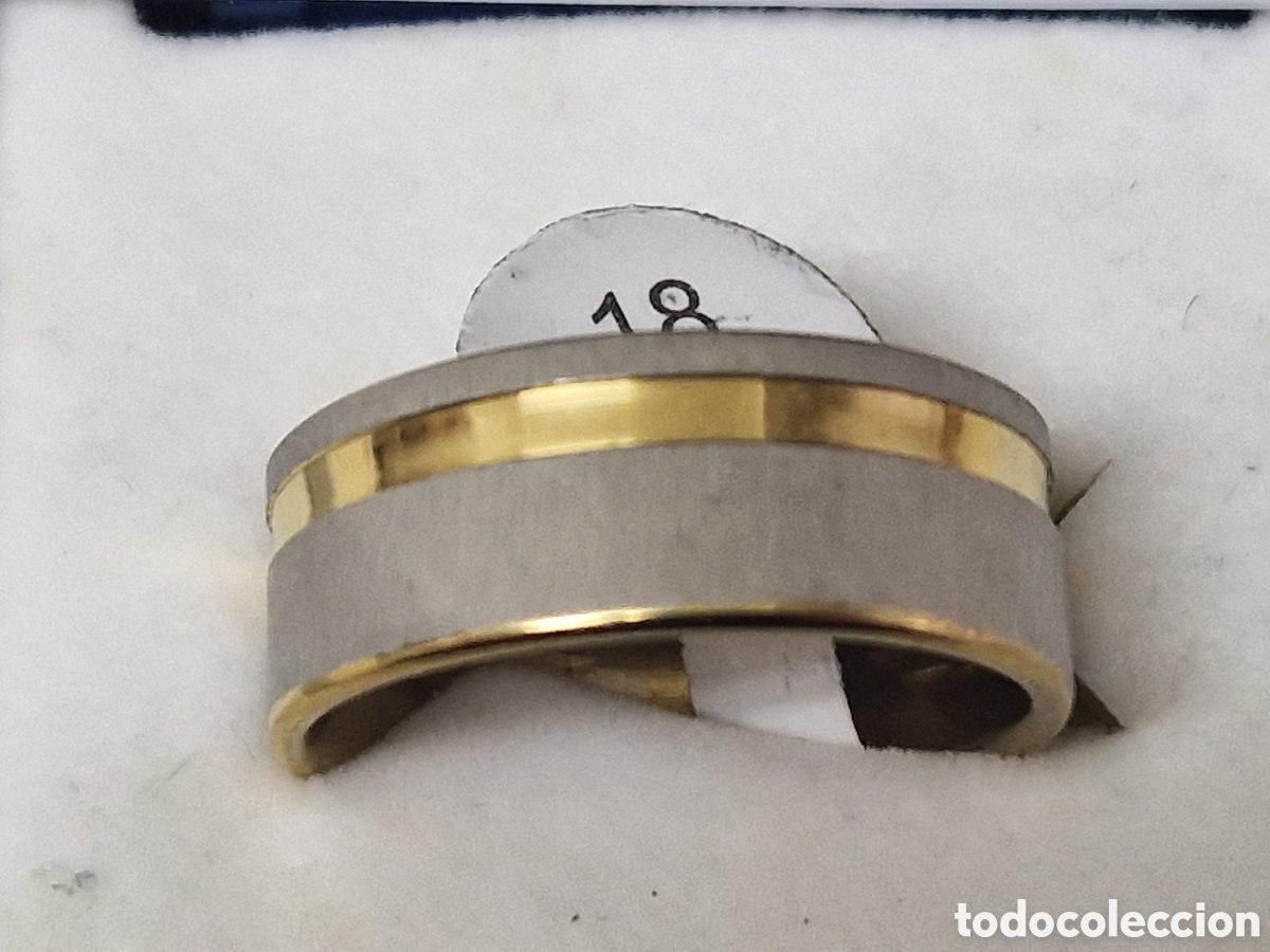 Joyeria: ANILLO DE ACERO Y ORO 18 K NUEVO - Foto 4