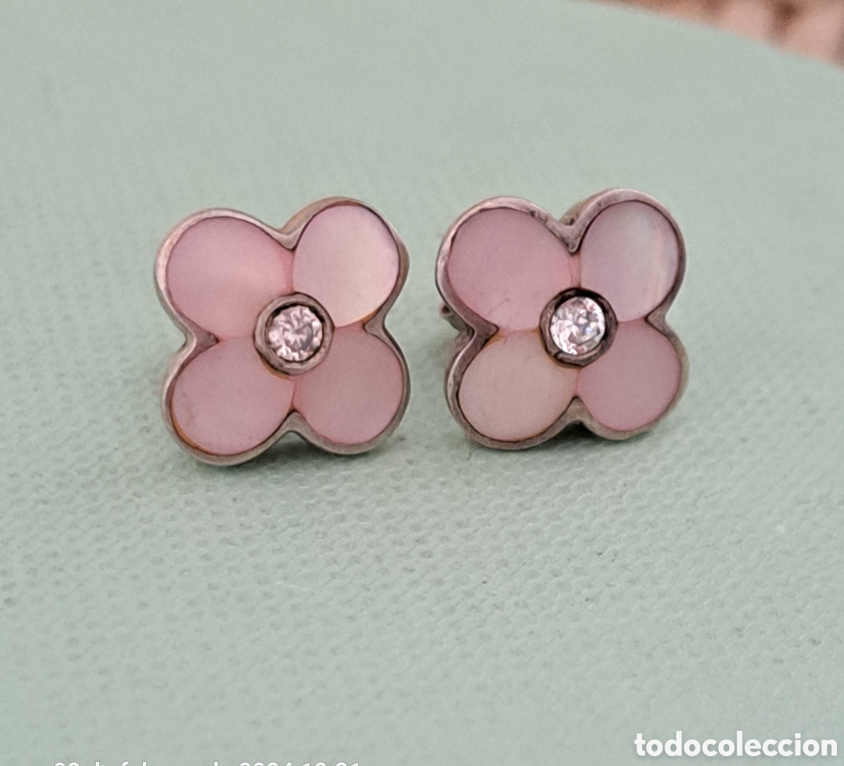 Schmuck: PRECIOSOS PENDIENTES DE PLATA DE LEY Y NACAR. REF C JOYERIA ACTUAL B PENDIENTES 080224