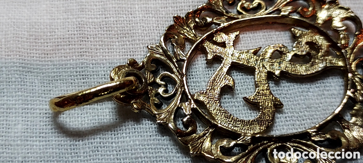 Joyeria: MEDALLA DE PLATA DORADA CON LA LETRA P - Foto 4