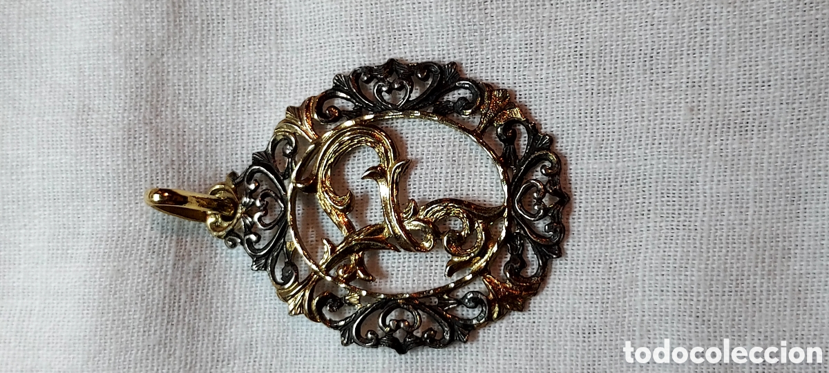 Joyeria: MEDALLA DE PLATA DORADA CON LA LETRA P - Foto 5