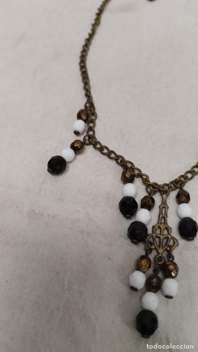 Joyeria: Antiguo collar de bolas ,blancas y negras - Foto 2