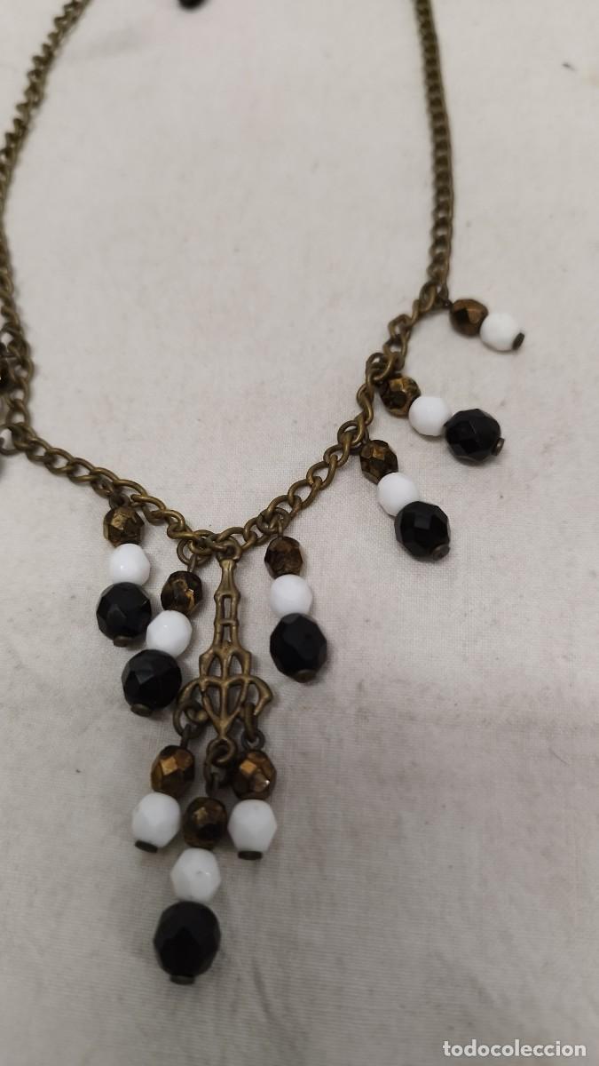 Joyeria: Antiguo collar de bolas ,blancas y negras - Foto 3