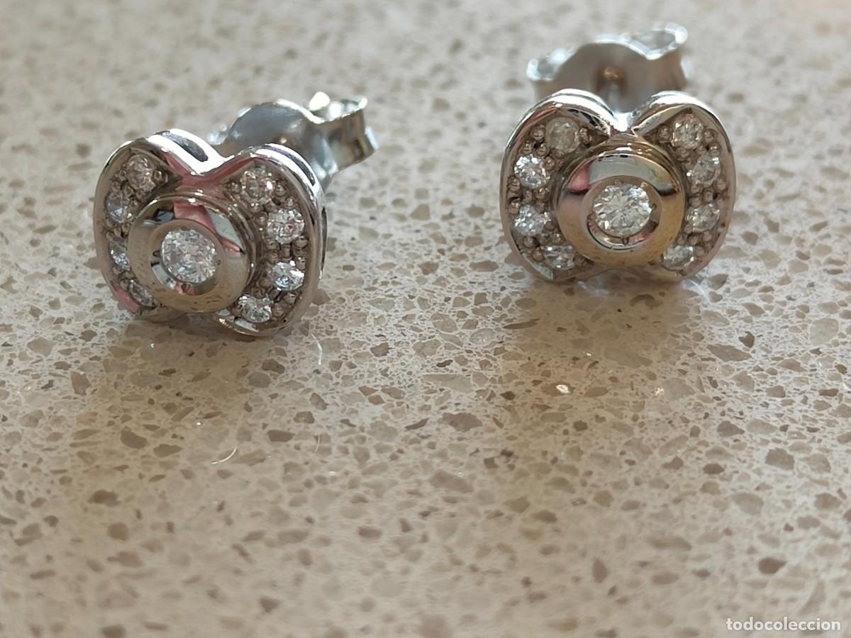 Joyeria: PENDIENTES FLOR ORO BLANCO Y BRILLANTES - Foto 10