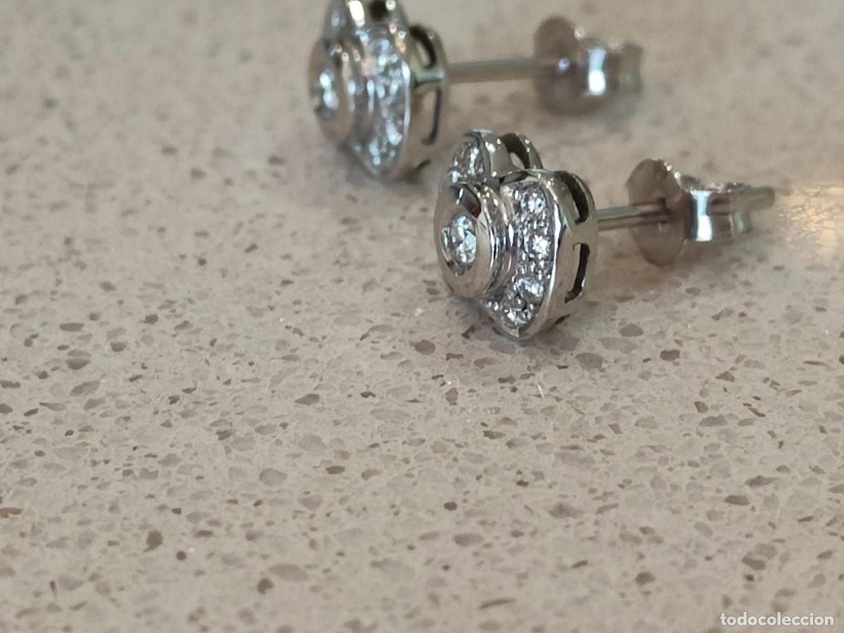 Joyeria: PENDIENTES FLOR ORO BLANCO Y BRILLANTES - Foto 12